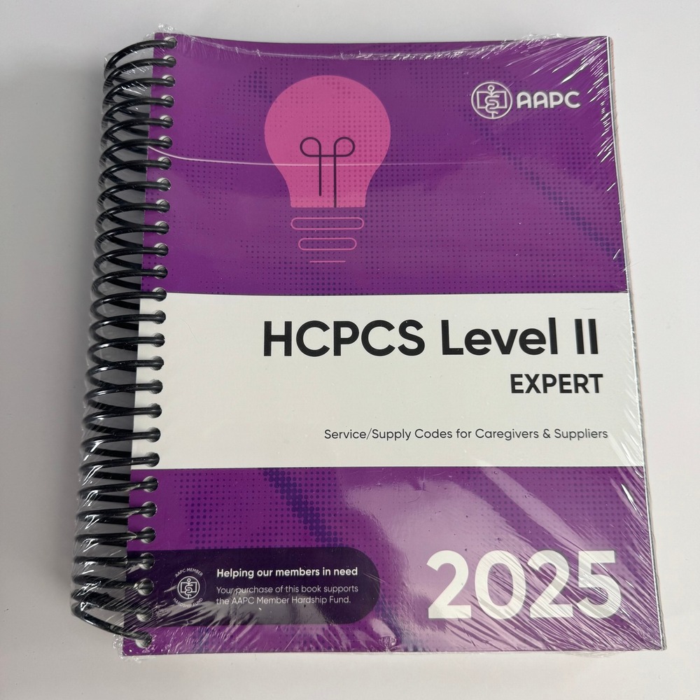AAPC HCPCS Level II Expert 2025 Medical Coding Book New Spiral Bound Reference